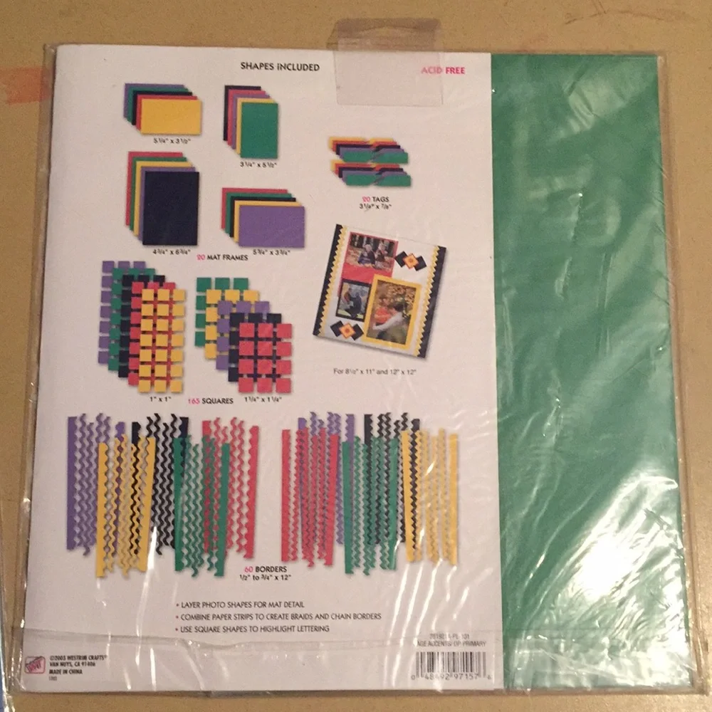 Scrapbooking Page Accents Blue & Primary